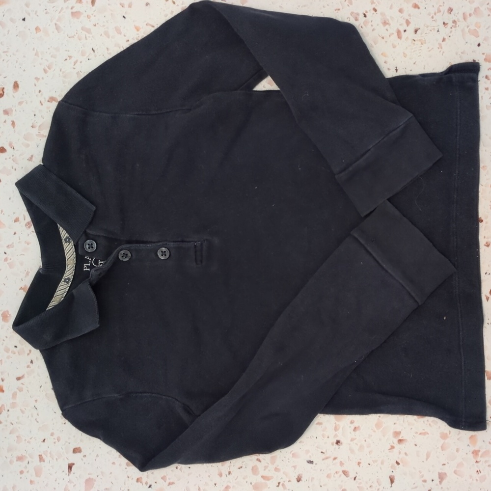 Place | Navy Long Sleeve Polo School Uniform | S (5-6)